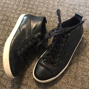 Black Leather high top - rockport